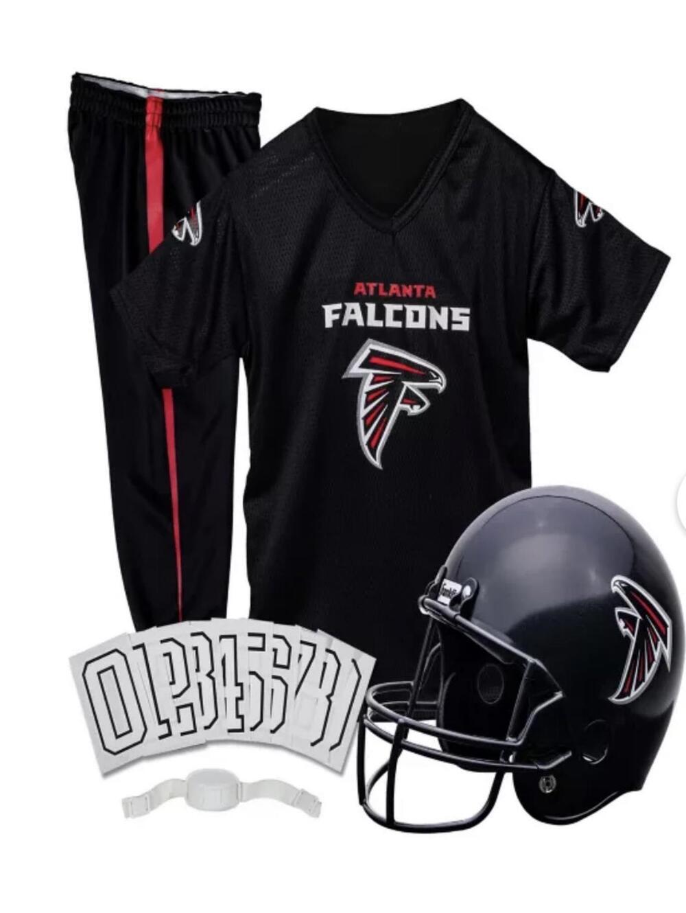 New Atlanta Falcons NFL Team Football Helmet and Jersey Set Boys size 8-10